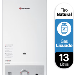 Calefón Splendid 13 litros Tiro Natural Gas licuado Instalado
